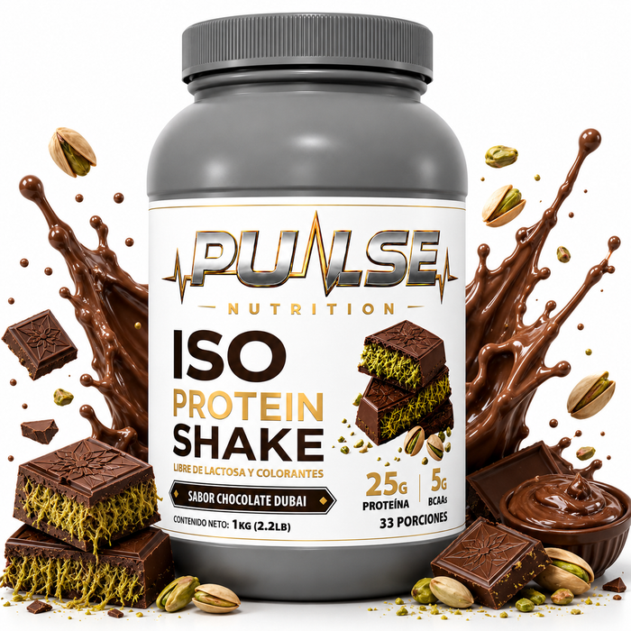 Proteína ISO Shake sabor Chocolate Dubai Pulse Nutrition 2.2 lb