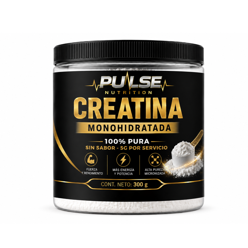Creatina Monohidratada 300 g Sin Sabor Pulse Nutrition