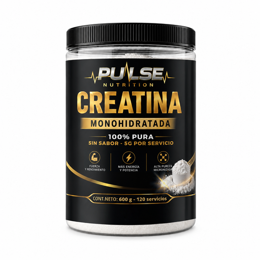 Creatina Monohidratada 600 g Sin Sabor Pulse Nutrition